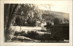 ARLINGTON VT Norman Rockwell Home Old Real Photo RPPC Postcard