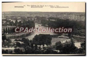 Old Postcard General view of the Seine Edges Boulogne Billancourt Issy les Mo...