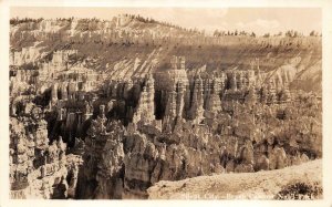 RPPC BRYCE CANYON NATIONAL PARK UNION PACIFIC TRAIN REAL PHOTO POSTCARD (1930s)