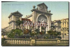 Old Postcard Nice Gare du Sud in France