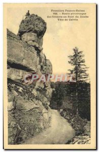 Old Postcard Frontiere Franco Suisse Route Picturesque Brenets to the Doubs S...