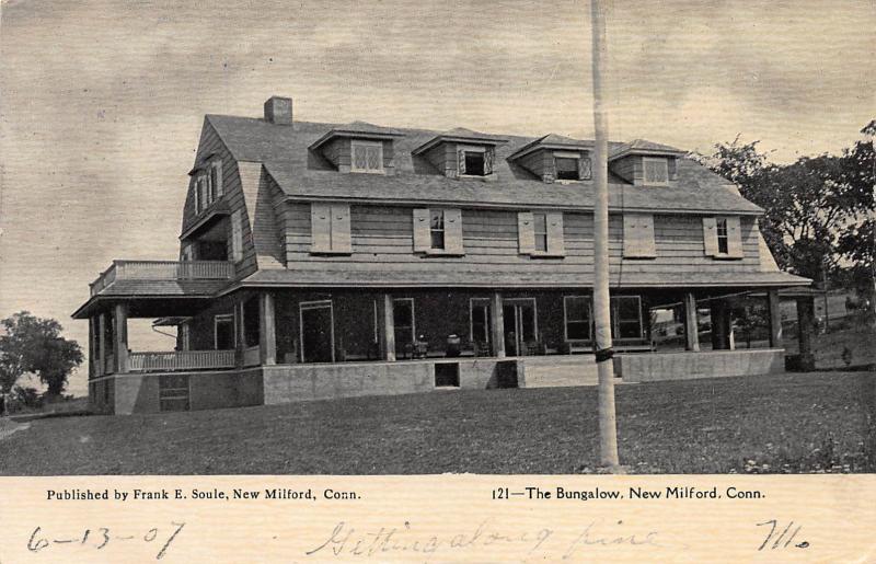 The Bungalow, New Milford, Connecticut, Early Postcard, used in 1907