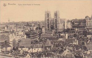 Belgium Brussels Eglise Sainte Gudule et Panorama