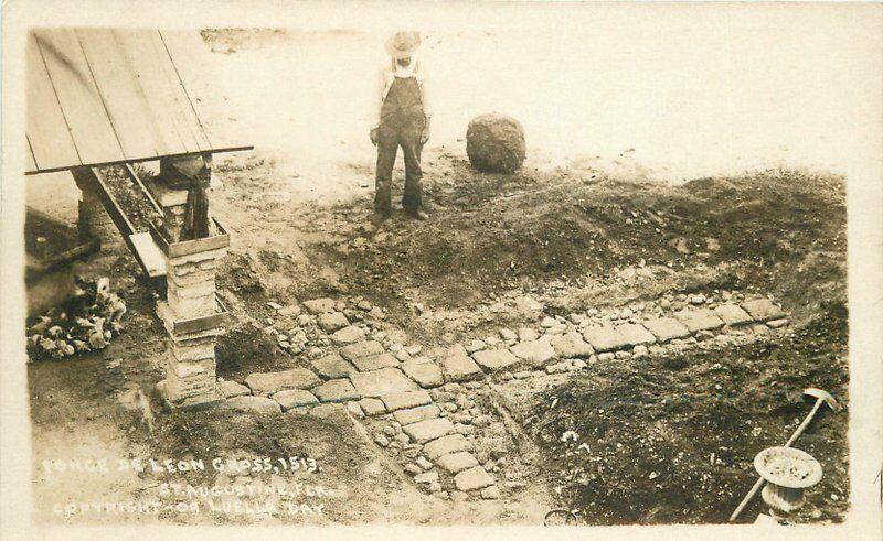 Day Ponce De Leon Gross C-1910 St Augustine Florida RPPC Photo Postcard 133