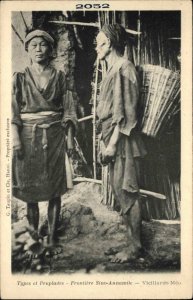 Natives Costumes Peuplades Sino Annamite Publ Hanoi Vietnam Postcard c1910