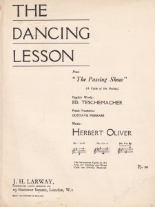 The Dancing Lesson Herbert Oliver Olde Sheet Music