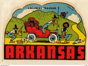 ARKANSAS Travel label 40-50s