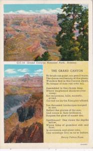 Arizona Grand Canyon Poem By Henry Felton Huse Curteich