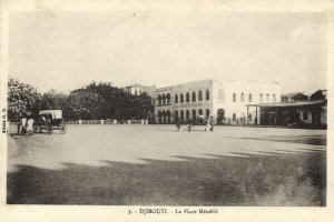 djibouti, DJIBOUTI, La Place Ménélik (1920s) Postcard