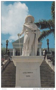 Christopher Columbus Statue, Nassau, Bahamas, Antilles, 40-60's