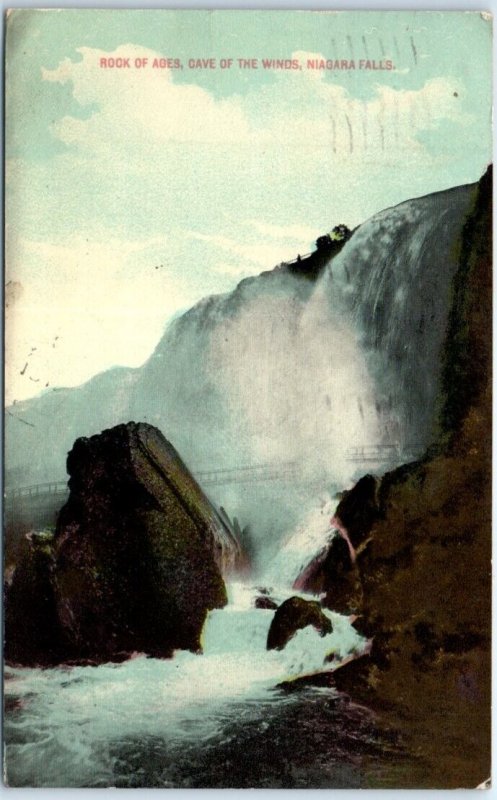 Postcard - Rock Of Ages, Cave Of The Winds - Niagara Falls, New York