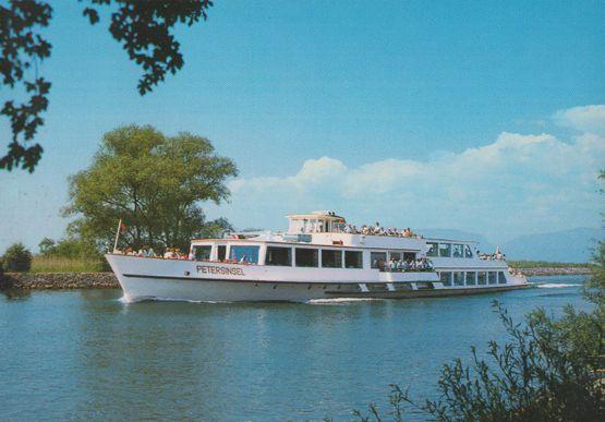 MS Petersinsel Paddle Steamer Ship Postcard