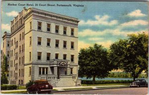 Postcard HOTEL SCENE Portsmouth Virginia VA AL0533