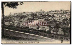 Angouleme Old Postcard Panorama taken from Saint Martin