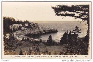 RP: La Lorraine Hotel. Vue des Cabines. Ruisseau a la loutre Cte. Matane. G...