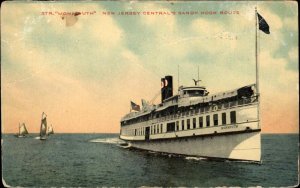 New Jersey Sandy Hook Route Steamer Steamship Ship Monmouth c1910 Postcard