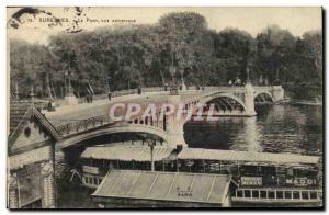 Old Postcard Suresnes Bridge Artistic View Peniche Chocolat Menier Maggi