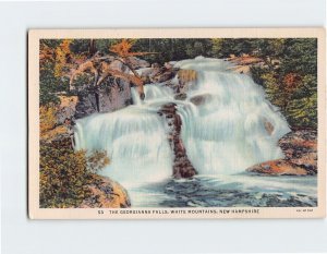 Postcard The Georgiana Falls White Mountains Lincoln New Hampshire USA