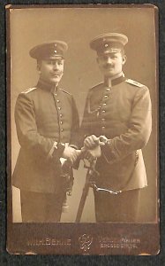 Wilh Behne Two Soldiers Verden aAller, 2.5 x 4 Photograph