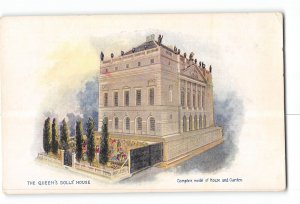 Tucks Oilette The Queens Doll House Postcard 1915-1930 Model of House & Garden