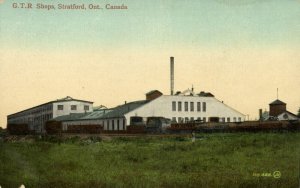 canada, STRATFORD, Ontario, C.T.R. Repair Shops, Railway (1910s) Postcard