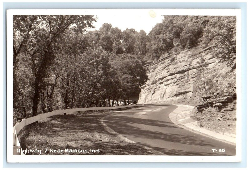 Highway 7 Near Madison IN Indiana Real Photo RPPC Postcard (FL13)