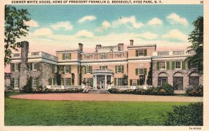 Vintage Postcard Summer White House President Franklin D. Roosevelt Hyde Park NY