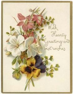 Vintage Greeting Card, LOVELY BOUQUET OF FLOWERS