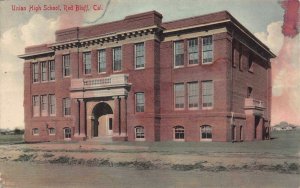 Hand Colored Postcard Union High School in Red Bluff, California~126742