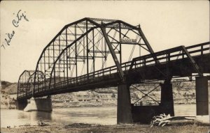 Miles City MT Bridge 1907 Used Real Photo Postcard