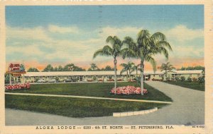 Postcard Florida St. Petersburg Aloha Lodge occupation Teich 23-13369