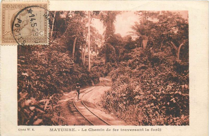 Belgian Congo MAYUMBE railroad - Le Chemin de fertraversand la foret TCV stamp