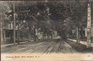 West Waverly NY Chemung St. c1905 Postcard