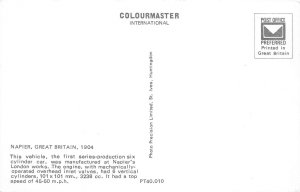 Lot164 napier 1904  car postcard london uk