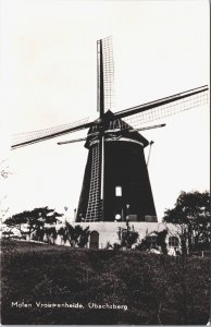 Netherlands Molen Vrouwenheide Ubachsberg Windmill Vintage RPPC 09.21