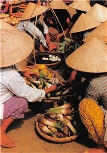 Cuộc sống đời thường VIETNAM Da Nang City Market c1960s Vintage Postcard