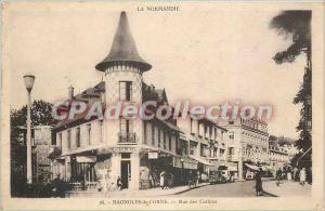 Postcard Old Normandy Bagnoles de L'Orne Street Casinos