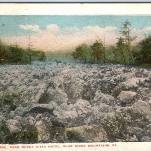 1918 Blue Ridge Mountains, PA Devils Race Course Pen Mar Lith Photo Postcard A65