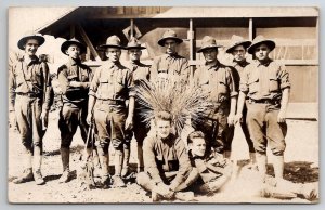 RPPC WW1 Handsome US Soldiers Real Photo Postcard Q27