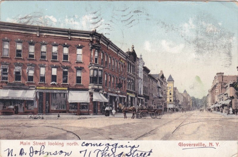 New York Gloversville Main Street Looking North 1907 sk2292