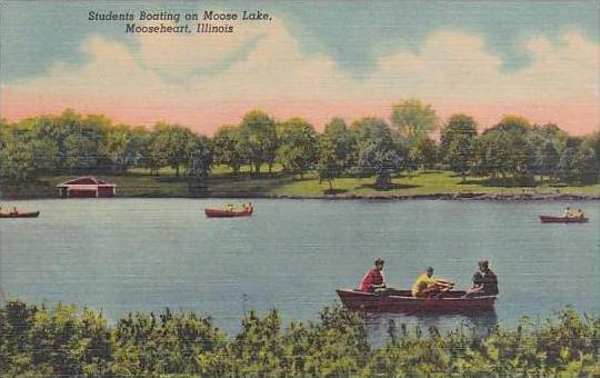 Illinois Mooseheart Students Boating On Moose Lake
