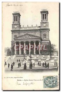 Postcard Old Paris Church of Saint Vincent de Paul