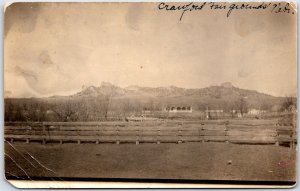 Postcard RPPC c1920 Crawford Nebraska View of Fair Grounds Dawes County *as is*