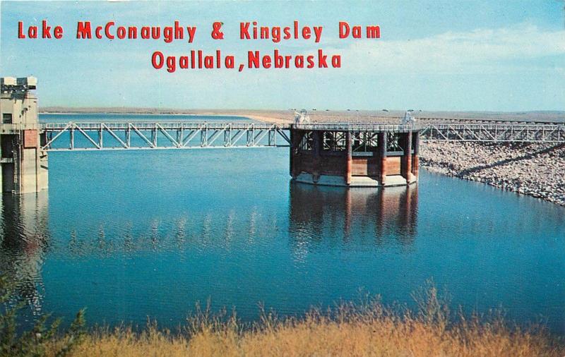 Lake McConaughy Kingsley Dam Ogallala Nebraska NE Postcard