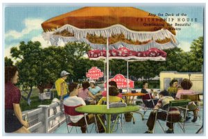 c1950's Atop The Deck of Friendship House Mississippi City MS Postcard