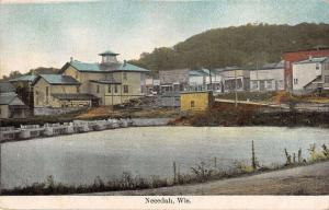 Necedah Wisconsin View Of City Antique Postcard K32475