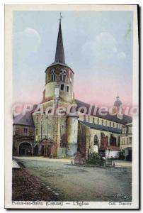 Postcard Old EVAUX-les-Bains Church