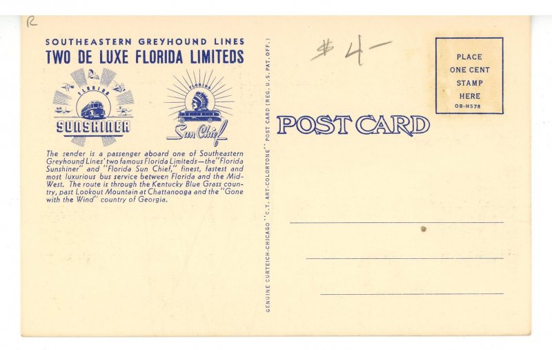 TN - Chattanooga. Southeastern Greyhound Bus Lines