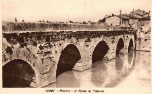 Vintage Postcard 1910's Rimini II Ponte di Tiberio Bridge of Tiberius Italy IT