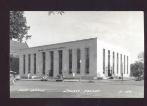 RPPC SALINA KANSAS UNITED STATES POST OFFICE VINTAGE POSTCARD OLD CARS PHOTO